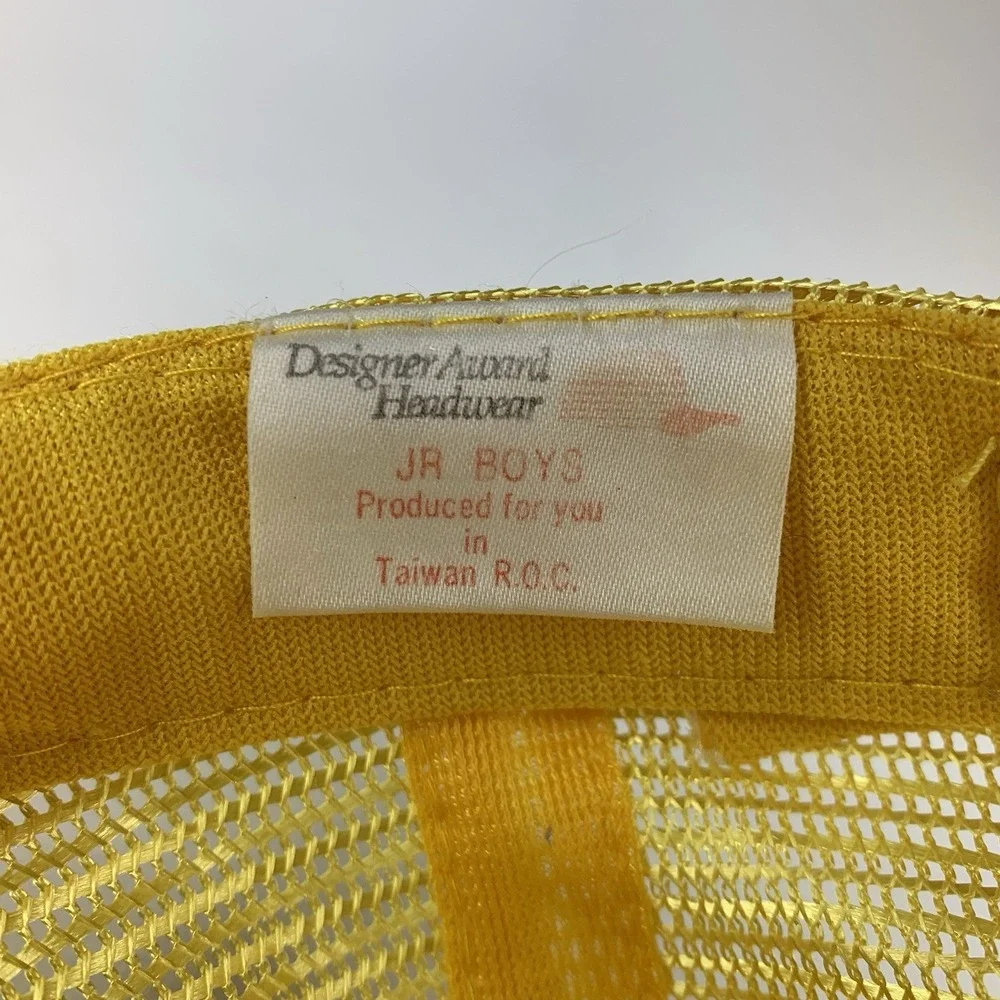 Louisiana State Hat JR BOYS Yellow Mesh Snap Designer Award Trucker Cap Vintage